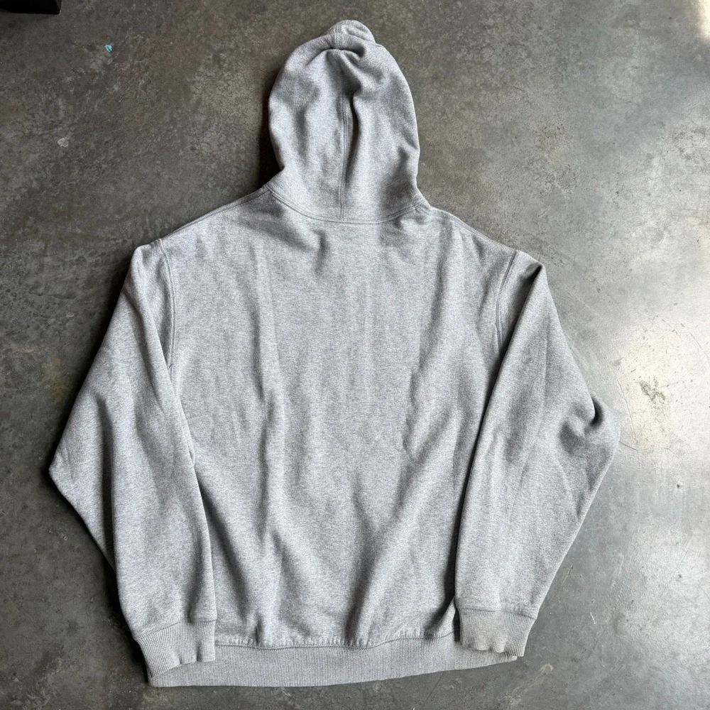 Vintage Y2K Nike Spellout Hoodie Sweatshirt Gray Mens XL 2000s Silver Tag 23x28